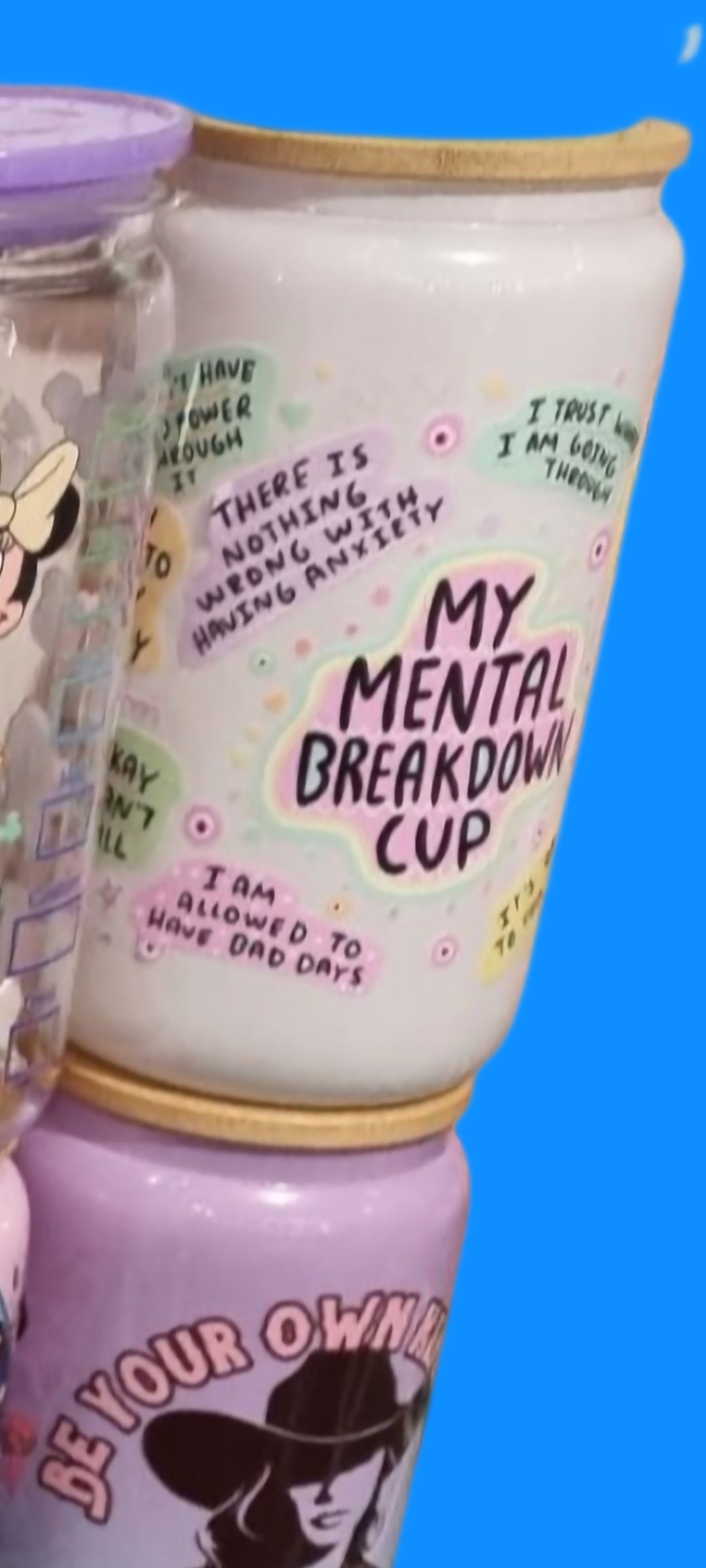 Mental Health affirmation tumblers