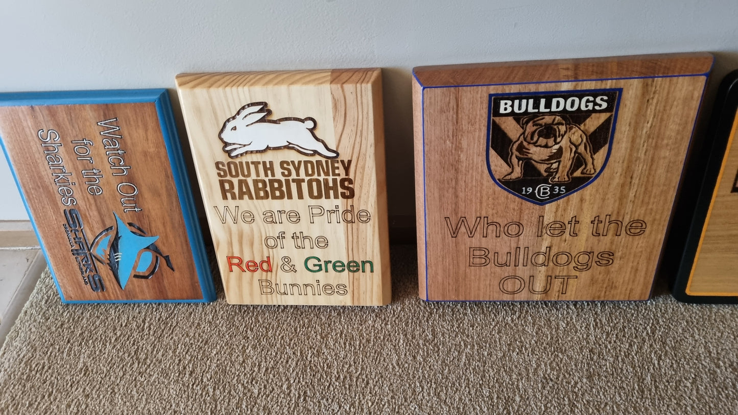 Nrl Wood Signs