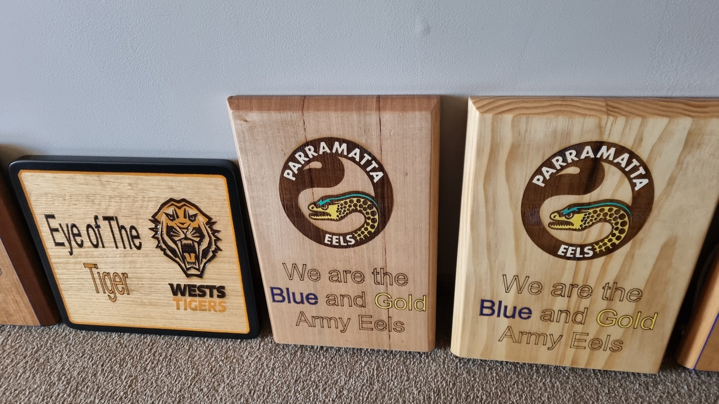 Nrl Wood Signs