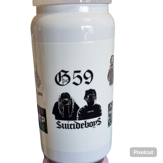 Suicide Boys White Steel tumbler